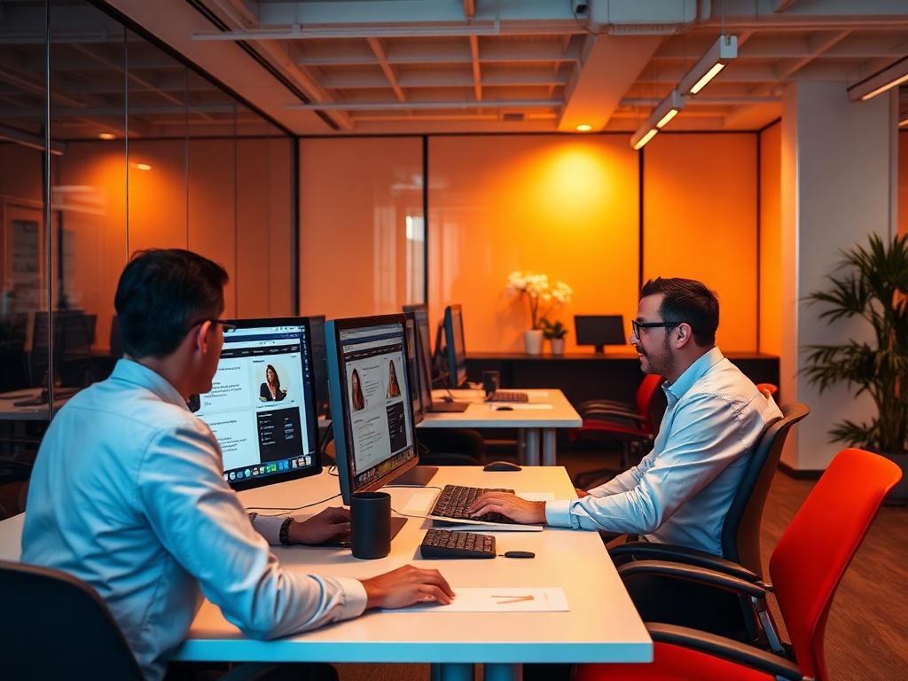 Recruiters met AI-matching dashboard
